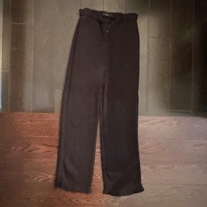 Blossom Black Ribbed Straight Pants - Size 1